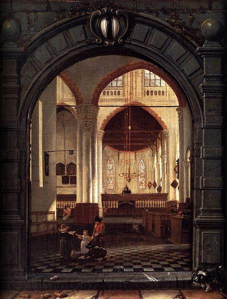 Louwijs Aernouts Elsevier Interior of the Oude Kerk Germany oil painting art